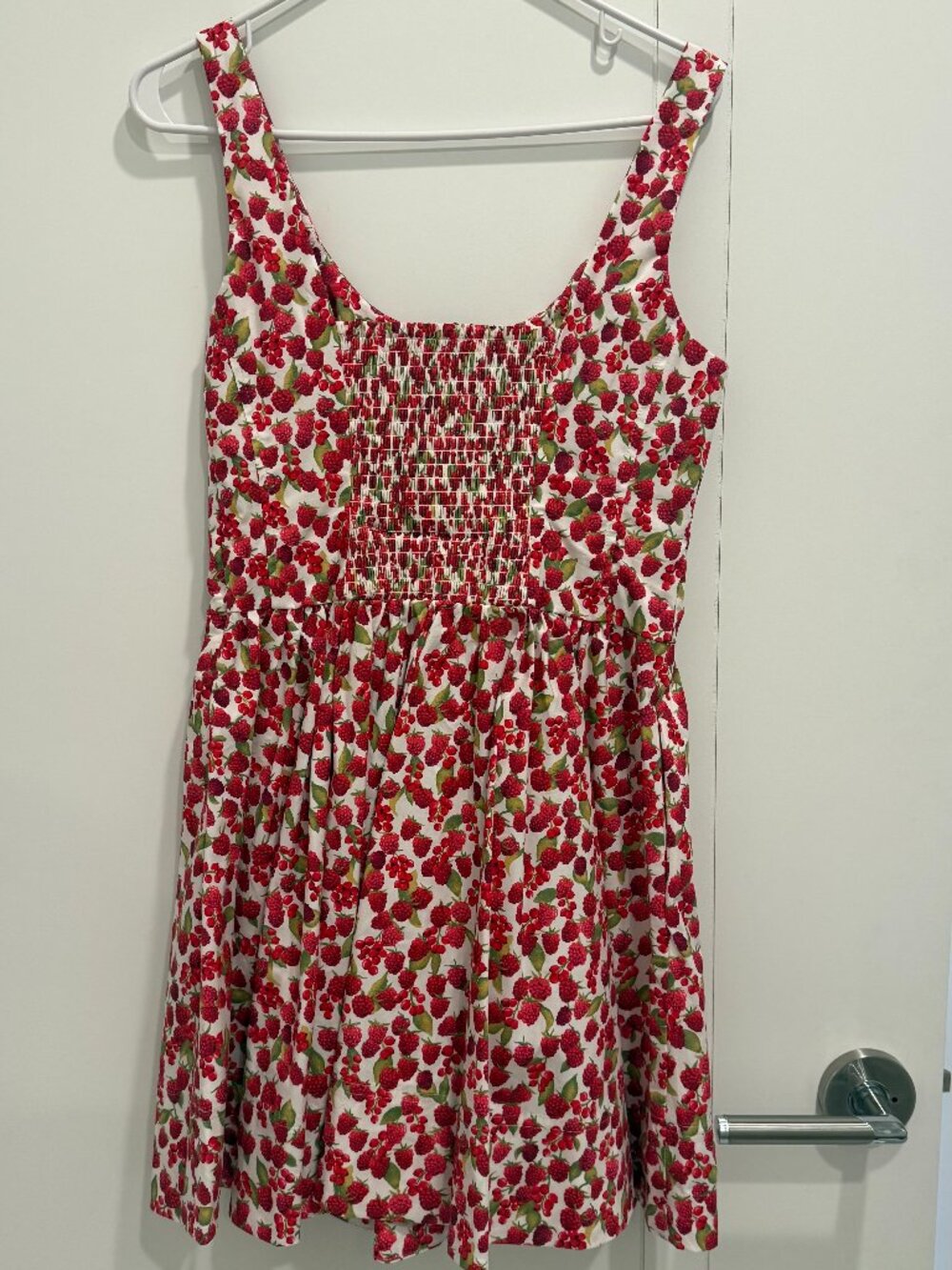 J. Crew Fit-and-flare mini dress in raspberry print